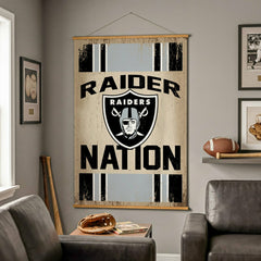 Las Vegas Raiders, Canvas Wall Tapestry, Large, 54x36 - NFL Home