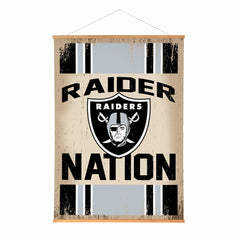 Las Vegas Raiders, Canvas Wall Tapestry, Large, 54x36 - NFL Home
