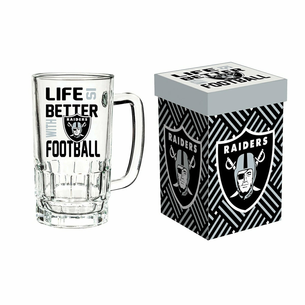 Glass Tankard Cup, with Gift Box, Las Vegas Raiders - NFL Home