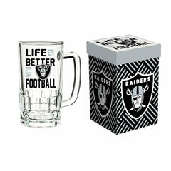 Glass Tankard Cup, with Gift Box, Las Vegas Raiders - NFL Home