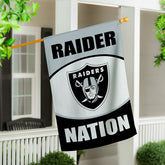 Las Vegas Raiders Suede Flag, House - NFL