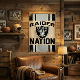 Las Vegas Raiders, Canvas Wall Tapestry, Medium, 36x24 - NFL Home
