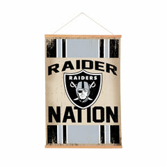 Las Vegas Raiders, Canvas Wall Tapestry, Medium, 36x24 - NFL Home