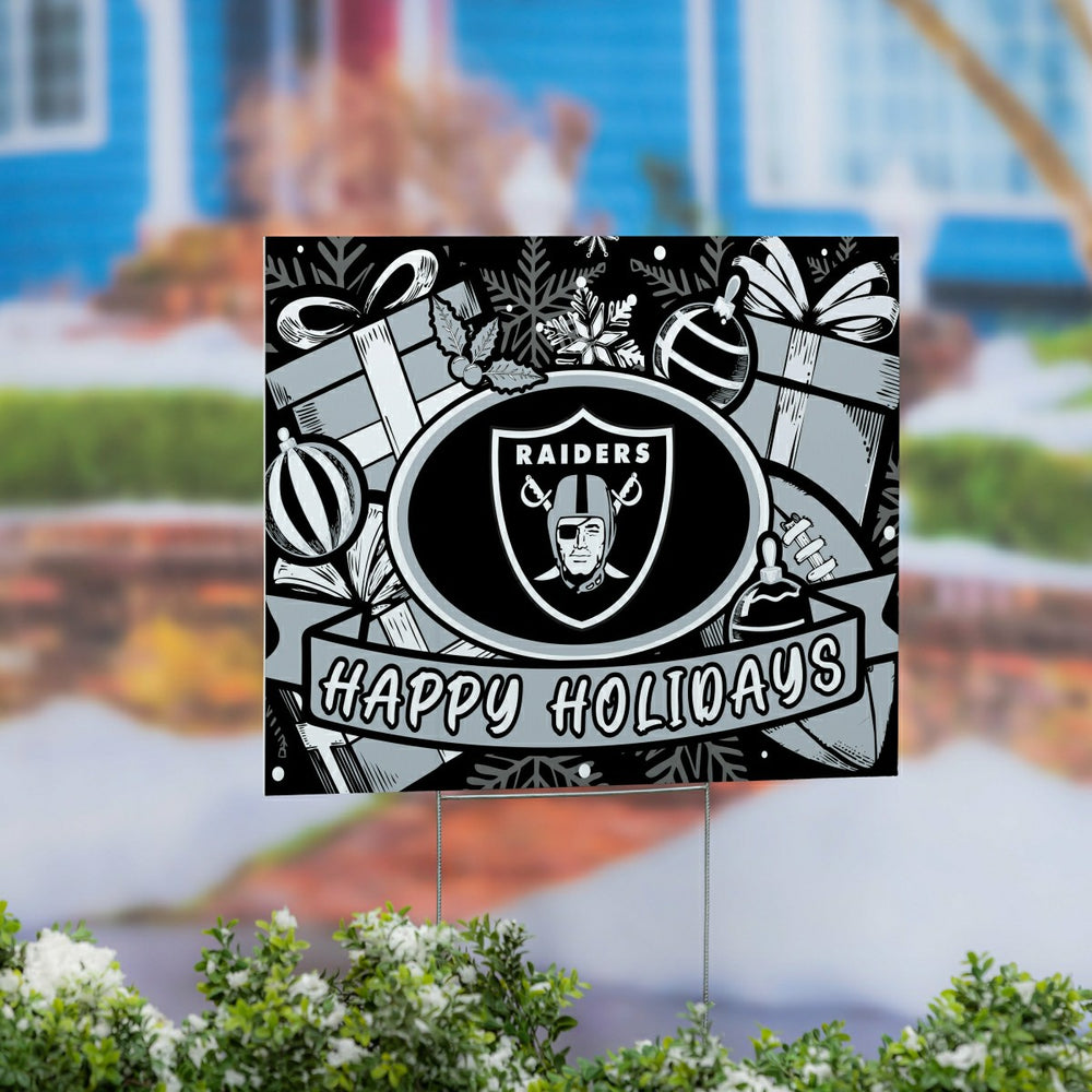 Las Vegas Raiders Coroplast Yard Sign, Holiday - NFL Home