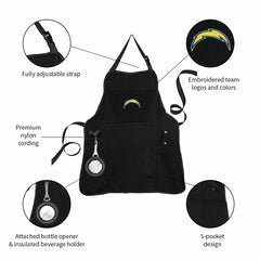 Grill Apron, Black, Los Angeles Chargers - NFL Home