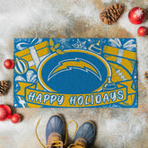 Los Angeles Chargers Holiday PVC Mat, 28"x16" - NFL