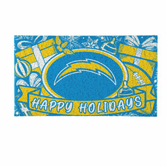 Los Angeles Chargers Holiday PVC Mat, 28"x16" - NFL