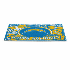 Los Angeles Chargers Holiday PVC Mat, 28"x16" - NFL