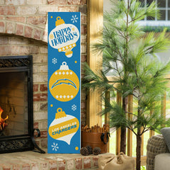 47" Double Sided Leaner, Los Angeles Chargers, Christmas - NFL Home