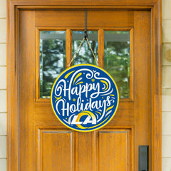 Los Angeles Rams Holiday Round Door Décor with Hanging Rope, 18x18 - NFL Home