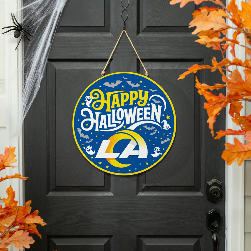 Los Angeles Rams Halloween Round Door Décor with Hanging Rope, 18x18 - NFL Home