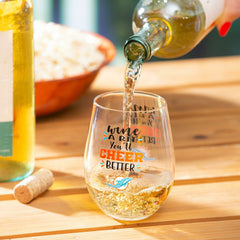 Miami Dolphins, 17oz Boxed Stemless Wine - NFL Home
