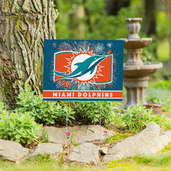 Miami Dolphins Yard Sign, Patriotic - NFL Home