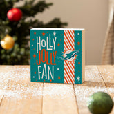 Miami Dolphins Block, Holiday, 6x6 - NFL Home
