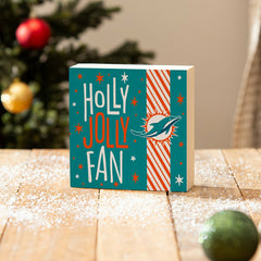 Miami Dolphins Block, Holiday, 6x6 - NFL Home
