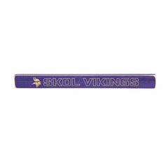 Minnesota Vikings Engraved Wood Sign, 1.5" x 18" - NFL Home
