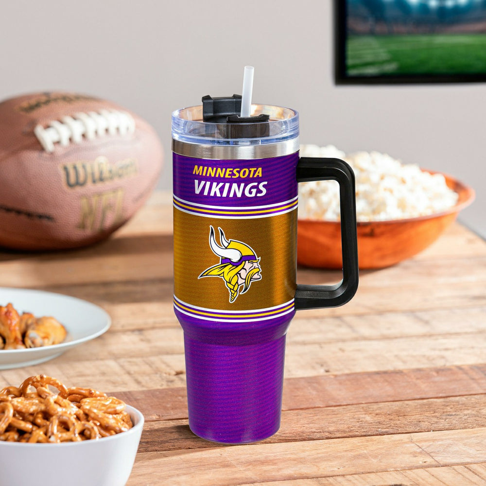 40oz Stainless Steel Canyon Cup w/ Straw, Minnesota Vikings - NFL Home