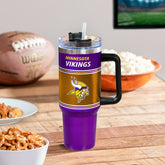 40oz Stainless Steel Canyon Cup w/ Straw, Minnesota Vikings - NFL Home