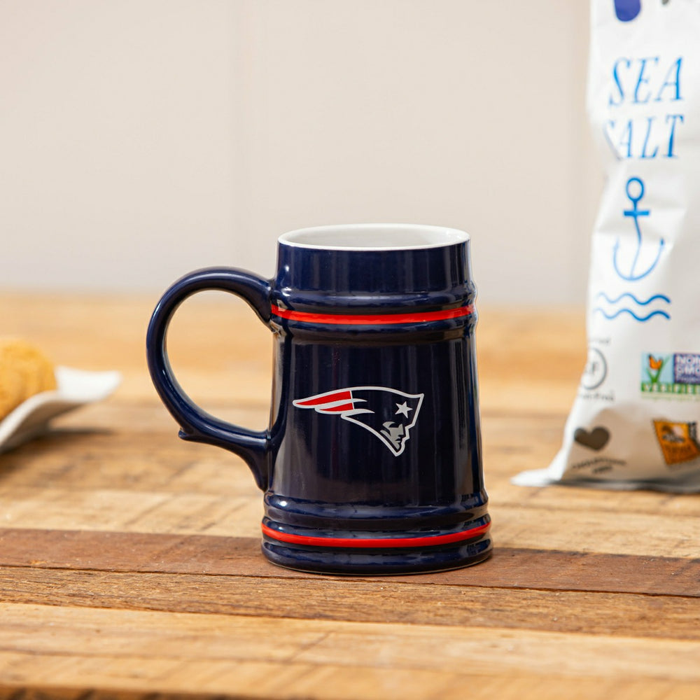 New England Patriots Ceramic Stein Cup, 24oz - NFL Home
