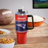 40oz Stainless Steel Canyon Cup w/ Straw, New England Patriots - NFL Home