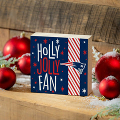 New England Patriots Block, Holiday, 6x6 - NFL Home
