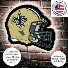 LED Wall Decor, Helmet, New Orleans Saints