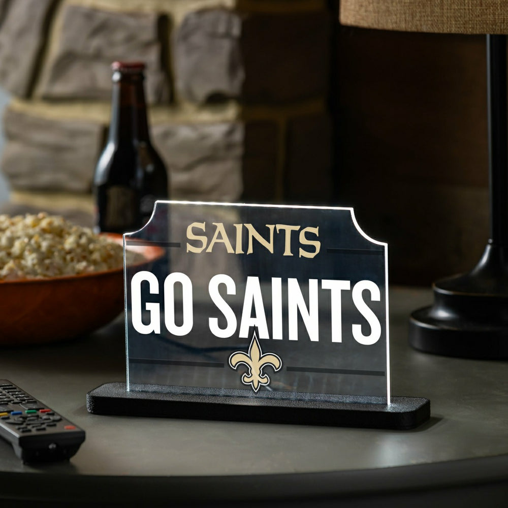 New Orleans Saints NFL Football Rectangle Desklite LED Decor - NFL Home