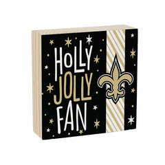 New Orleans Saints Block, Holiday, 6x6 - NFL Home