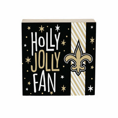 New Orleans Saints Block, Holiday, 6x6 - NFL Home