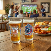 New York Giants 16oz Glass pint, Set of 2 - NFL Home