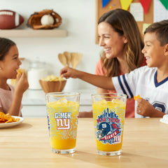 New York Giants 16oz Glass pint, Set of 2 - NFL Home