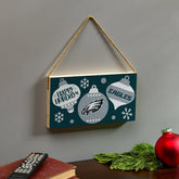 Philadelphia Eagles Holiday Wood Wall Sign, 6x11 - NFL Home