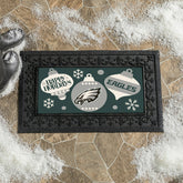 Philadelphia Eagles Holiday Flocked Coir Sassafras Switch Mat, 22"x10" - NFL