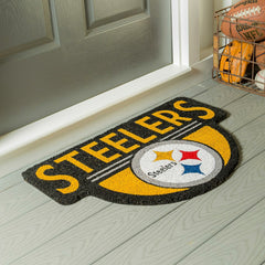 NFL Shaped Coir Door Mat, Steelers - NFL