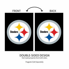 Pittsburgh Steelers Applique Garden Flag - NFL Home