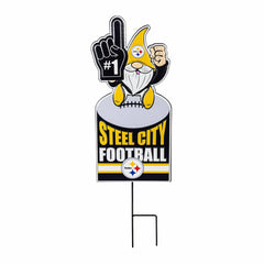 Pittsburgh Steelers Gnome Metal Sign 10"L x 30"H - NFL Home