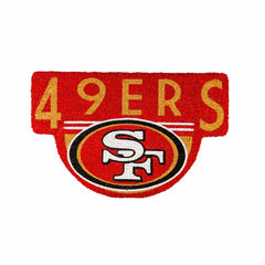 NFL Shaped Coir Door Mat, San Francisco 49s - NFL