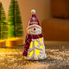 San Francisco 49ers Snowman LED Statuary, 8" - NFL Home