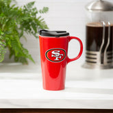 San Francisco 49ers, 17oz Boxed Travel Latte - NFL Home