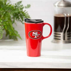 San Francisco 49ers, 17oz Boxed Travel Latte - NFL Home