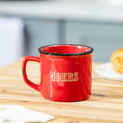 San Francisco 49ers Ceramic Camp Cup with Enamel Finish, 14oz - NFL