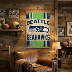 Seattle Seahawks, Canvas Wall Tapestry, Medium, 36x24 - NFL Home