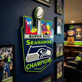 Seattle Seahawks, Super Bowl 60, Layered Metal Wall Art - NFL Home