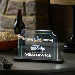 Seattle Seahawks, Super Bowl 60, Rectangle Desklite LED Décor - NFL Home