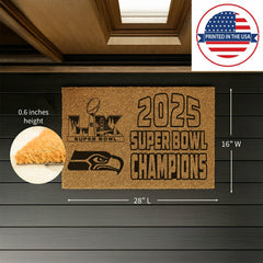 Seattle Seahawks, Super Bowl 60, Champions, Coir Mat, One Color, 28"x - NFL