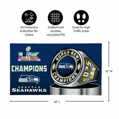 Seattle Seahawks, Super Bowl 60, Ring, Turf Mat, Color - NFL