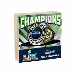 Seattle Seahawks, Super Bowl 60, Ring, Block, 6x6 - NFL Home