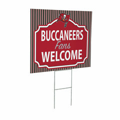 Tampa Bay Buccaneers Coroplast Yard Sign, "Fans Welcome" - NFL Home