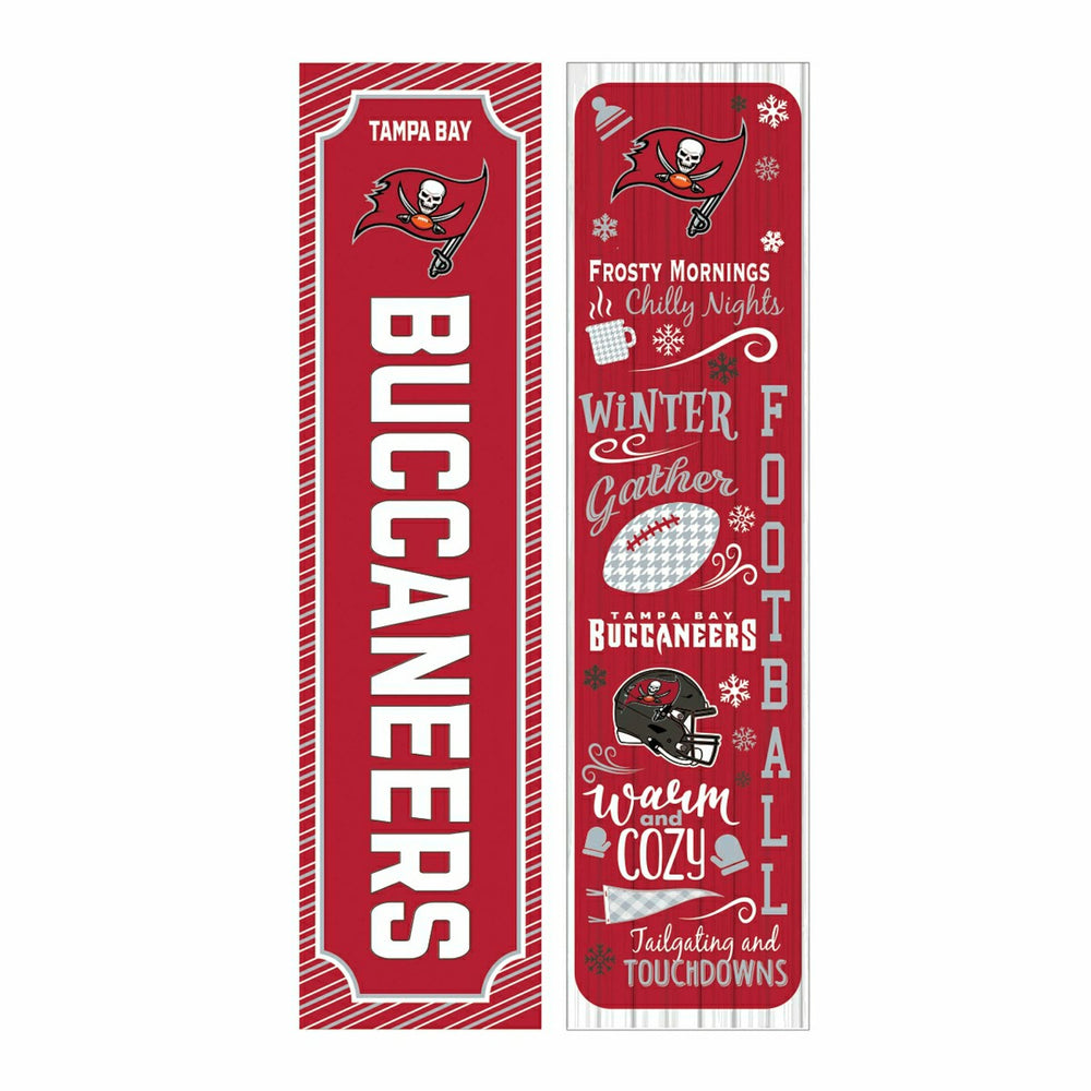 46" Double Sided Leaner, Tampa Bay Buccaneers, Winter Seasonal - NFL Home