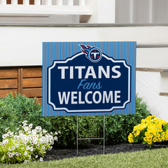 Tennessee Titans Coroplast Yard Sign, "Fans Welcome" - NFL Home
